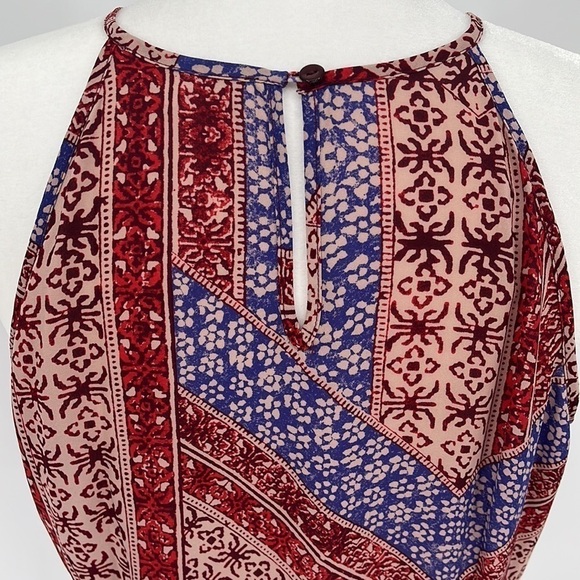 Violet & Claire Halter Top Red Blue Size Medium - Picture 3 of 9